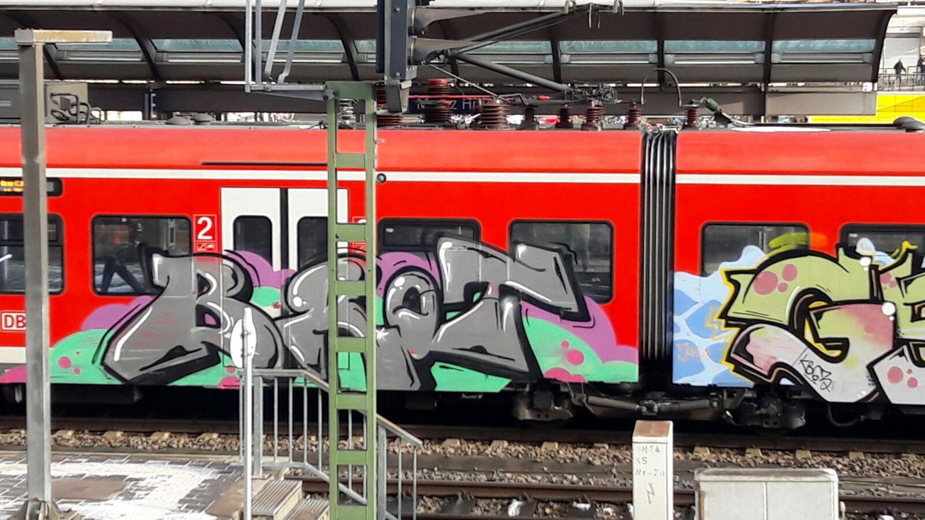 Graffiti Train - Photo by Skirmos - Brot, Mainz (2017)