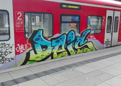 Graffiti Train - Photo by Skirmos - Aktuell, Mainz, Deis (2017)