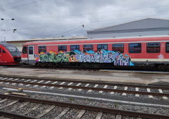 Graffiti Train in Kaiserslautern hauptbahnhof - Photo by Skirmos (2026)