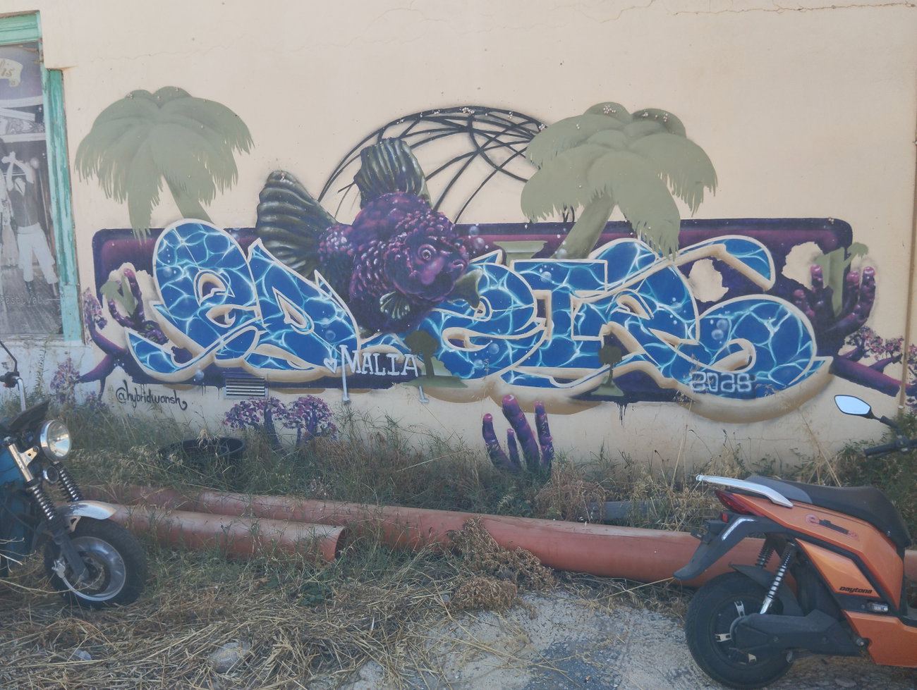Graffiti Wall in Malia - Photo by Skirmos (2026)