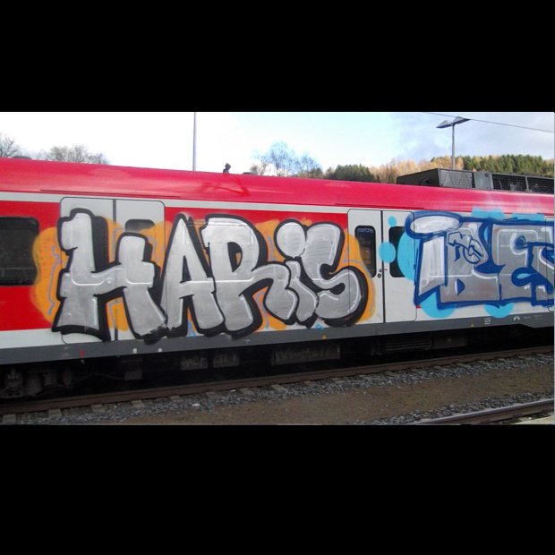 Graffiti Train - Photo by SkitOne69 - Haris, Ibes, S12 (2014)