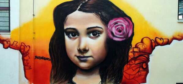Graffiti Wall in Kalamata - Photo by Skitsofrenis - innocent, girl, realism