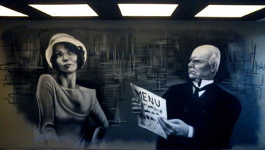 Graffiti Street Art in Kalamata - Photo by Skitsofrenis - girl, old, black (2012)