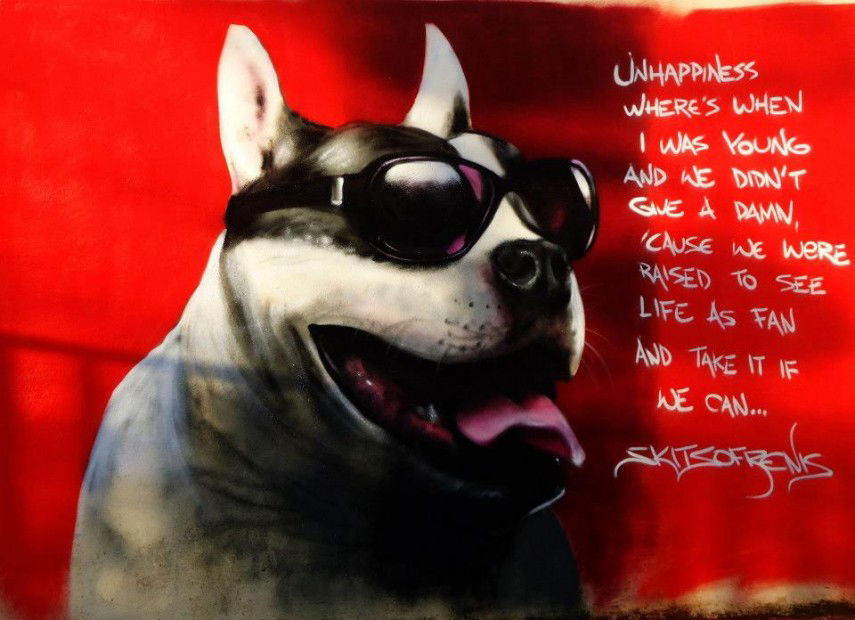 Graffiti Wall in Kalamata - Photo by Skitsofrenis - dog (2013)