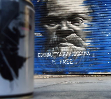 Graffiti Wall in Kalamata - Photo by Skitsofrenis - socrates, philosopher, greek (2013)