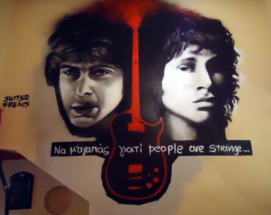 Graffiti Artwork in Kalamata - Photo by Skitsofrenis - rock, morrison, doors