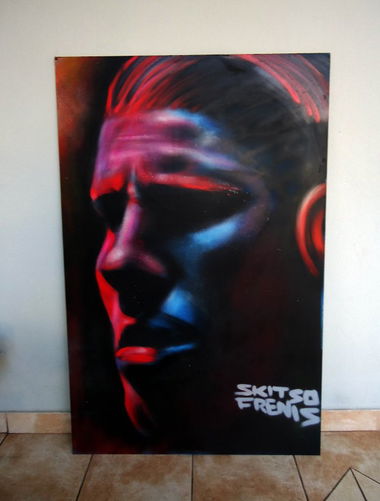 Graffiti Wall in Kalamata - Photo by Skitsofrenis - canvas, wood (2013)