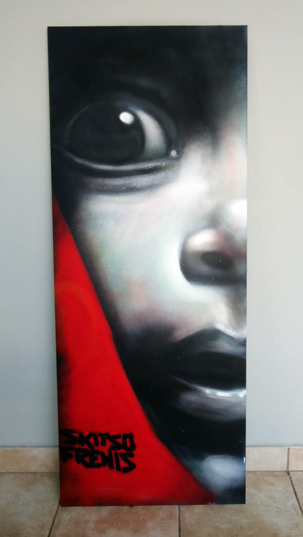 Graffiti Wall in Kalamata - Photo by Skitsofrenis - canvas, wood (2013)