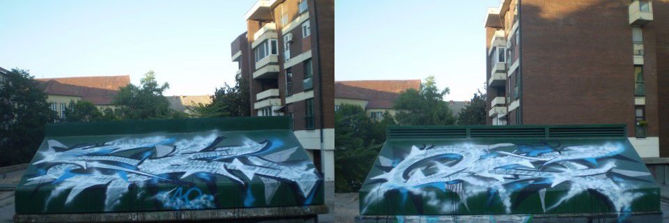 Graffiti Bombing - Photo by Skoc