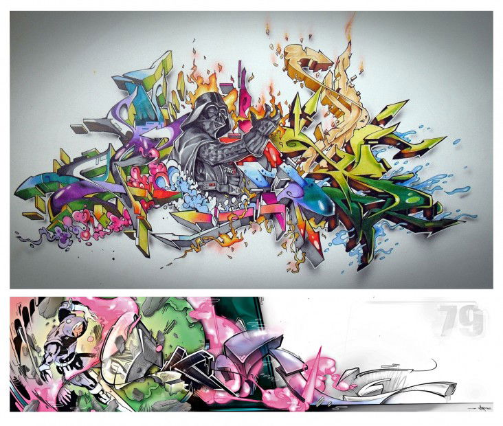 Graffiti Sketch - Photo by Skore79 - Panics, TDC, HK (2012)