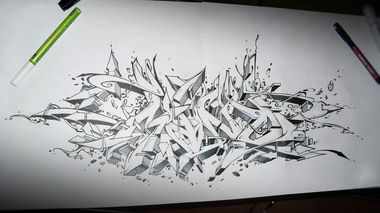 Graffiti Sketch - Photo by Skore79 - Mind, Xchange, Mainz (2013)
