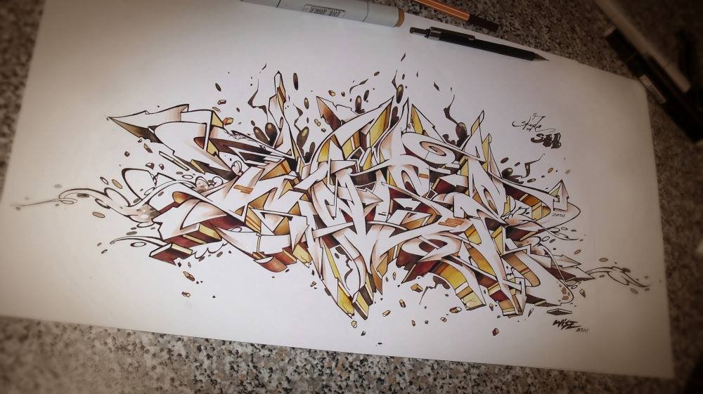Graffiti Sketch - Photo by Skore79 - Wise, Exchange (2014)