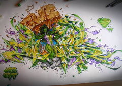 Graffiti Sketch - Photo by Skore79 - NOVER, GWB, NEWYORK (2014)