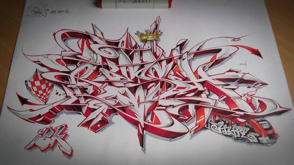 Graffiti Sketch - Photo by Skore79 - RESH, Hamburg, IBK (2014)
