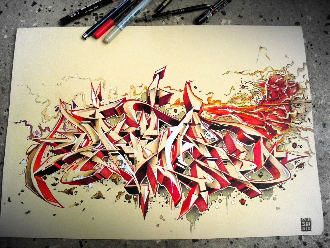 Graffiti Sketch - Photo by Skore79 - Skore79, SuperBadBoys, Units (2016)