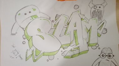 Graffiti Sketch in Italien - Photo by Slam - Slam (2014)