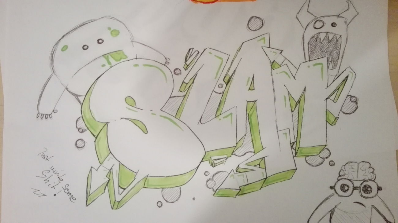 Graffiti Sketch in Italien - Photo by Slam - Slam (2014)