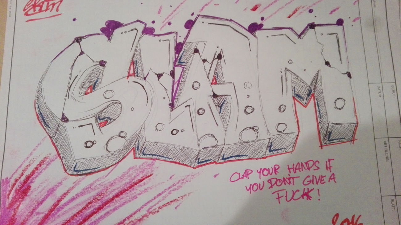 Graffiti Sketch in Bruneck - Photo by Slam - Slam (2016)