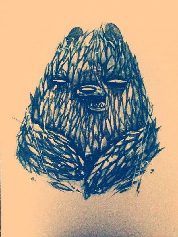 Graffiti Sketch in Moscow - Photo by Slash - bear, sketch, slash (2013)