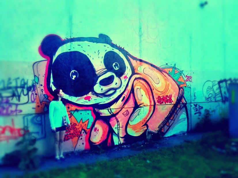 Graffiti Wall in Moscow - Photo by Slash - big, pandas, sneak (2013)