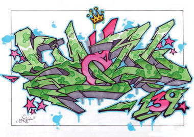 Graffiti Sketch in Aktau - Photo by Small139 - Sketch, WildStyle, Small139 (2014)