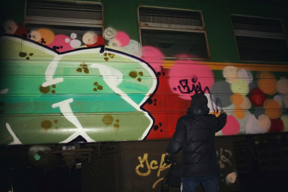 Graffiti Train in Moscow - Photo by Smeh - smeh, smeh1, smeher1
