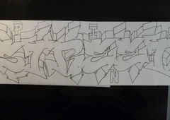 Graffiti Sketch in Schaffhausen - Photo by Smek - Smek, Streetpins, Street (2013)