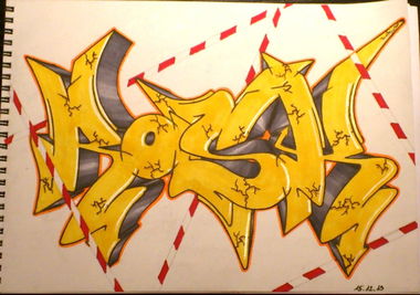 Graffiti Sketch in Schaffhausen - Photo by Smek - Smek, Rosk, Switzerland (2013)