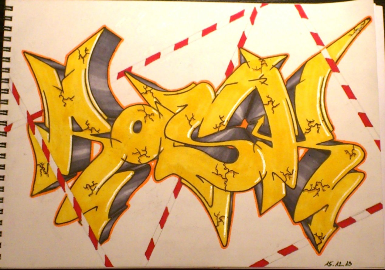 Graffiti Sketch in Schaffhausen - Photo by Smek - Smek, Rosk, Switzerland (2013)