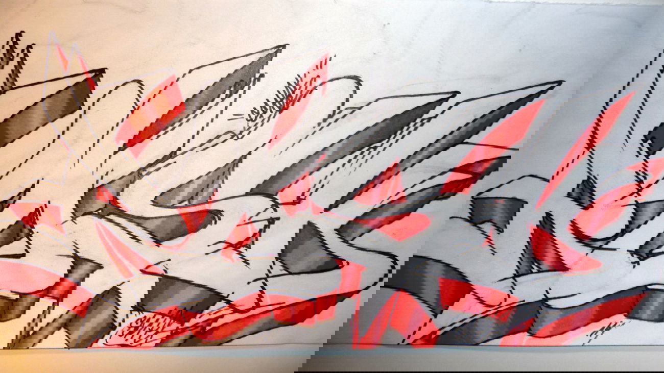 Graffiti Sketch in Schaffhausen - Photo by Smek - Smek, Rosk (2014)