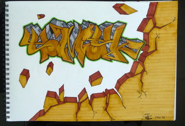 Graffiti Sketch in Schaffhausen - Photo by Smek - Smek (2014)