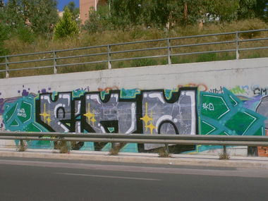 Graffiti Bombing in athens - Photo by Smilish