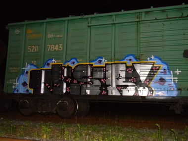 Graffiti Train in Minsk - Photo by Snerd - MSR, ciminal
