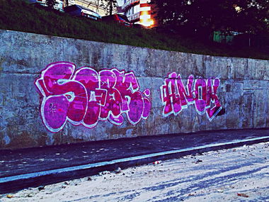 Graffiti Bombing in Киев - Photo by Sobk - Sobk, Anom, Kiev