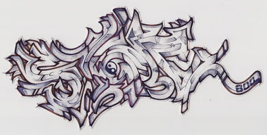 Graffiti Sketch in Wroclaw - Photo by Socjalo - soc, socjal, sketch (2012)