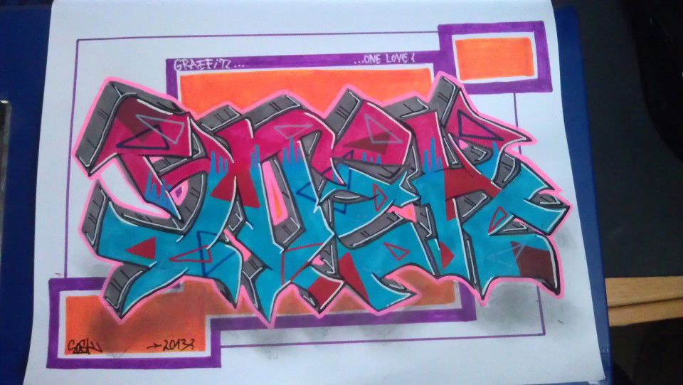 Graffiti Sketch in Leverkusen - Photo by SoekOne - Soek (2013)