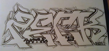 Graffiti Sketch in Leverkusen - Photo by SoekOne - Zeck, Soek, Battle (2013)