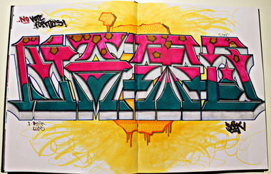 Graffiti Sketch in Leverkusen - Photo by SoekOne - Nato, soek, one (2014)