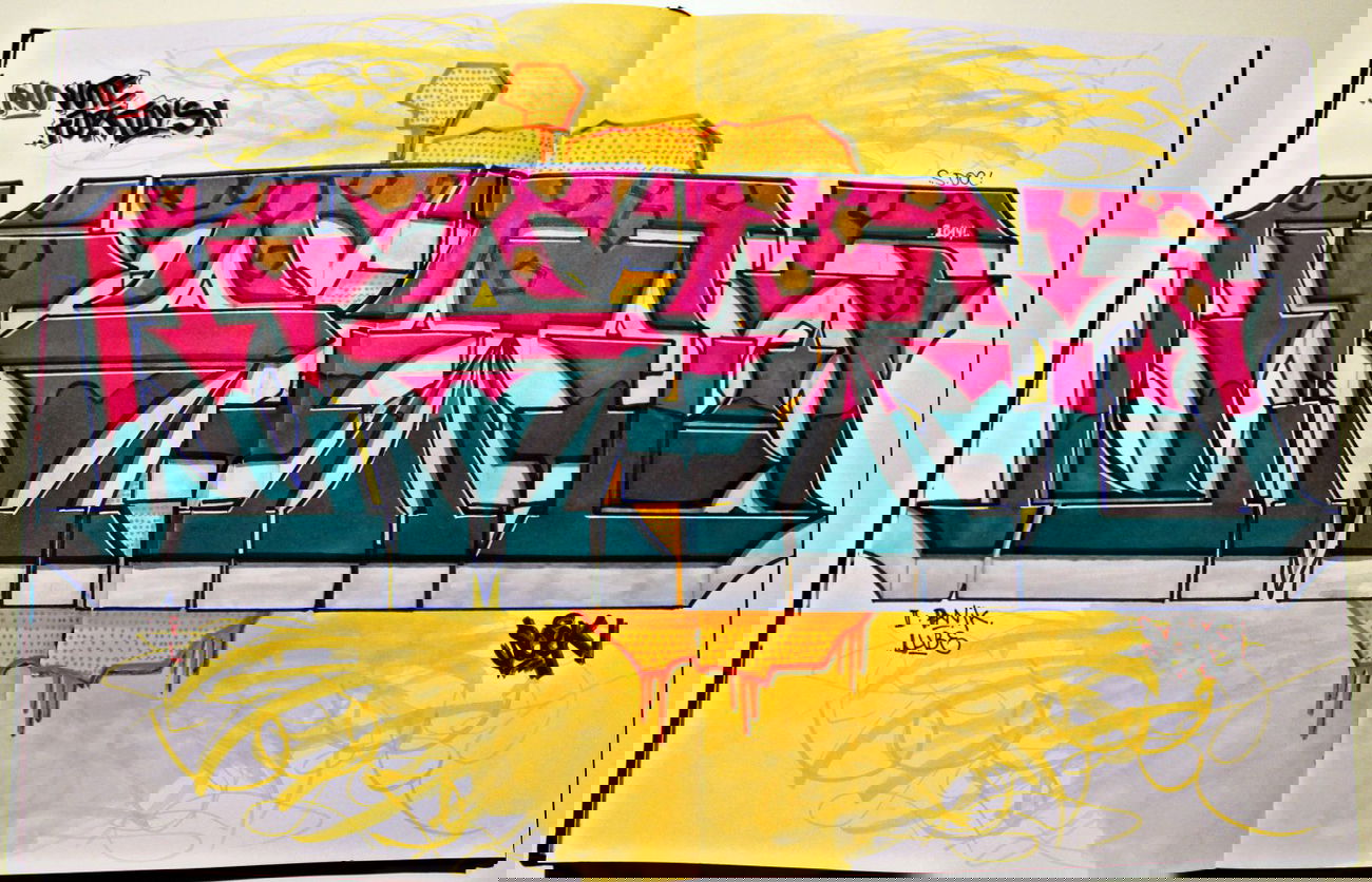 Graffiti Sketch in Leverkusen - Photo by SoekOne - Nato, soek, one (2014)