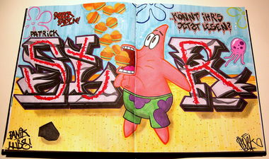 Graffiti Sketch in Leverkusen - Photo by SoekOne - Star, battle, soek (2014)