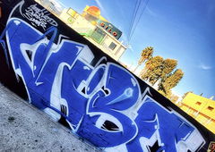 Graffiti Bombing in Los angeles hollywood - Photo by Someone7 - losangeles, graffiti, jibo