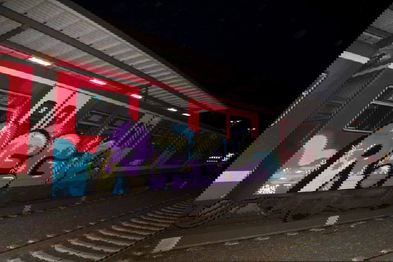 Graffiti Train in Hamburg - Photo by Sondaarschuleee - Regie (2014)