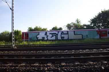Graffiti Train in Germany - Photo by Sondaarschuleee - regl (2014)