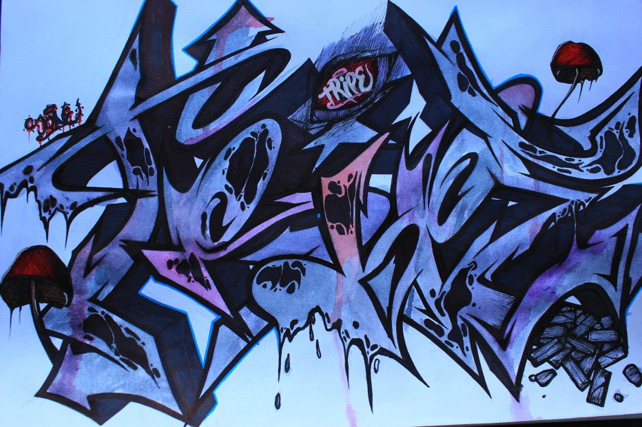 Graffiti Sketch in Russia - Photo by Sone - exchange (2013)