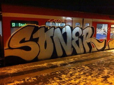 Graffiti Train - Photo by SoneR - SONER, ISK, HAMBURG (2013)