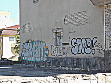 Graffiti Bombing in Kuznetsovsk - Photo by Sope - Sope, Egoism, Core