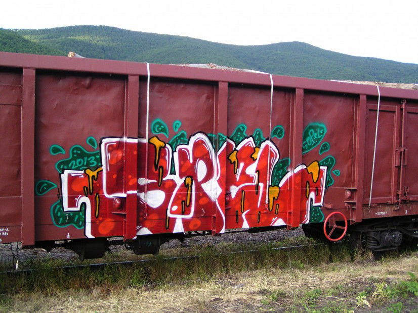 Graffiti Train in Slovakia - Photo by Sopelier - freight