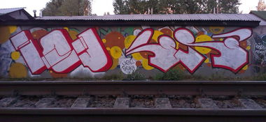 Graffiti Wall in Kyiv - Photo by Sora - sora, jef (2013)