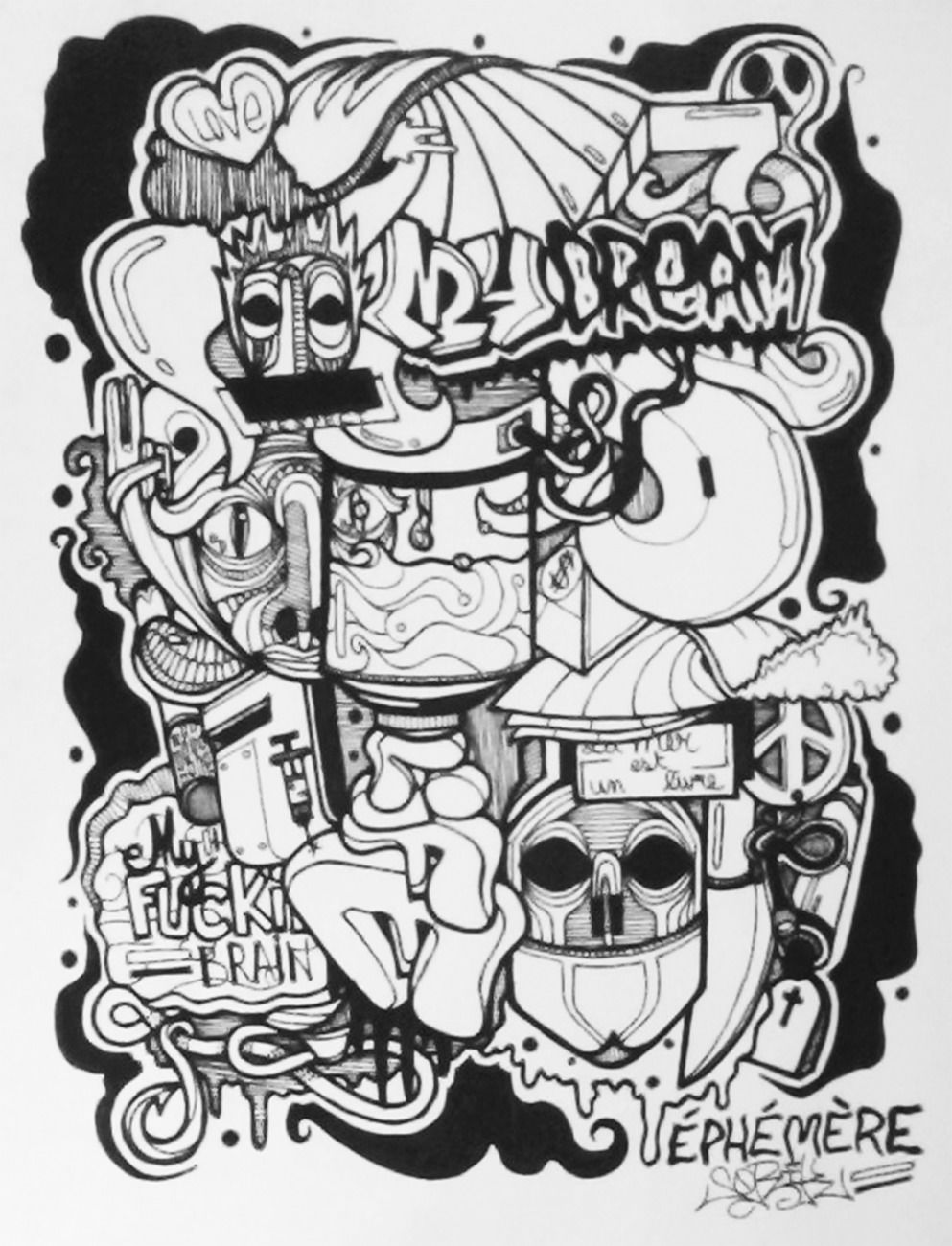 Graffiti Sketch - Photo by Sorik (2015)