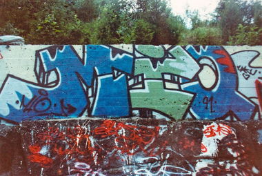 Graffiti Wall in Espoo - Photo by SovedHRC - Soved, Kaih, HRC (1991)